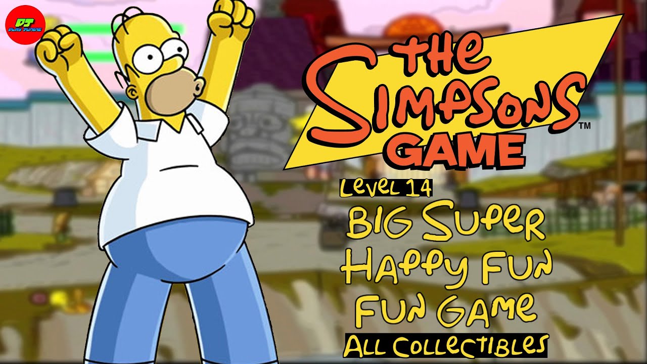 The Simpsons Game PS2: Level 14 - Big Super Happy Fun Fun Game (All Collectibles)