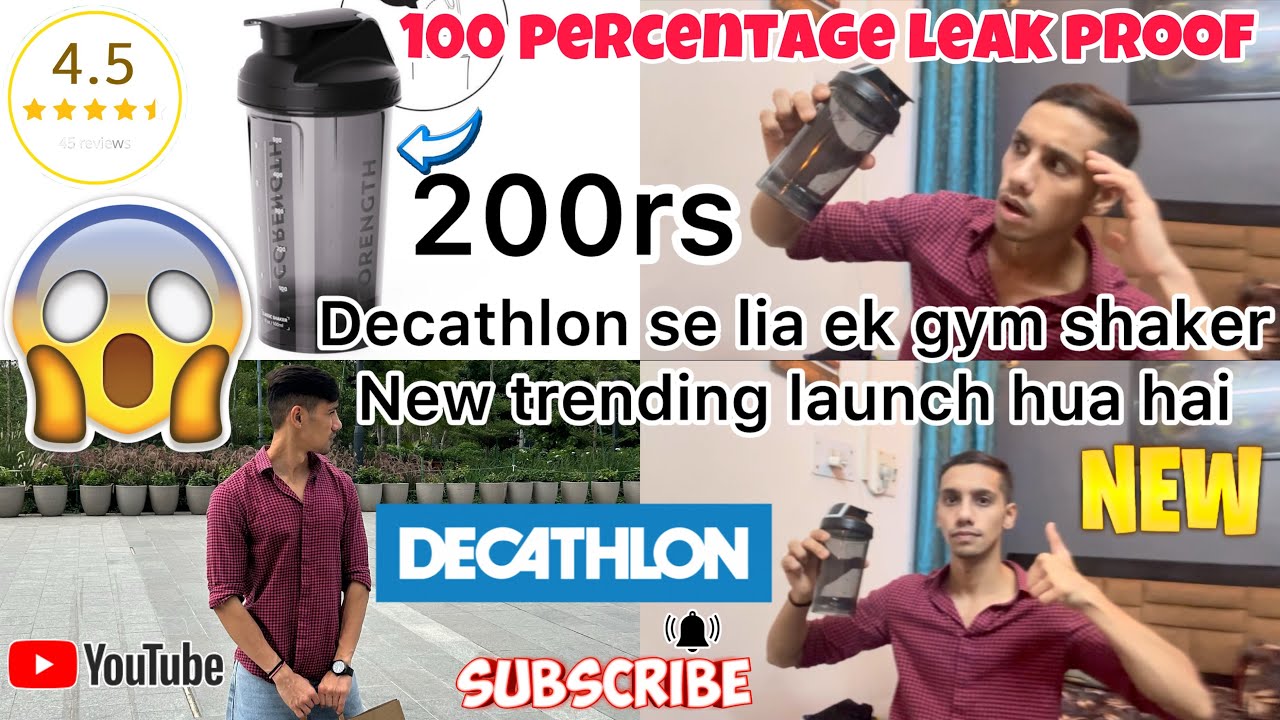 Domyos Classic Shaker 500ml Leak-Proof Cap with Double Click / Eco Material / buy from decathlon 😱
