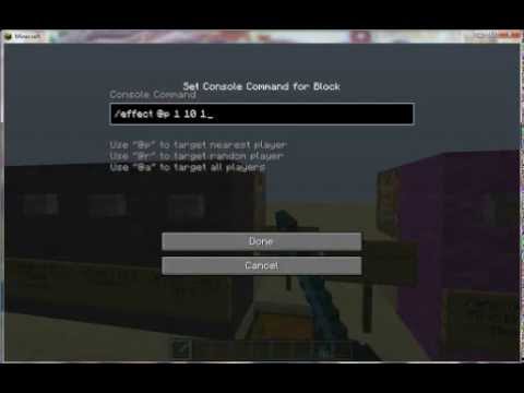 Minecraft Commandblock Tutorial 2 Effect Command Youtube