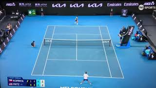 Taylor Fritz's epic slice forehand @ The Australian Open 2026 ( Round 2) - Bam! ;)