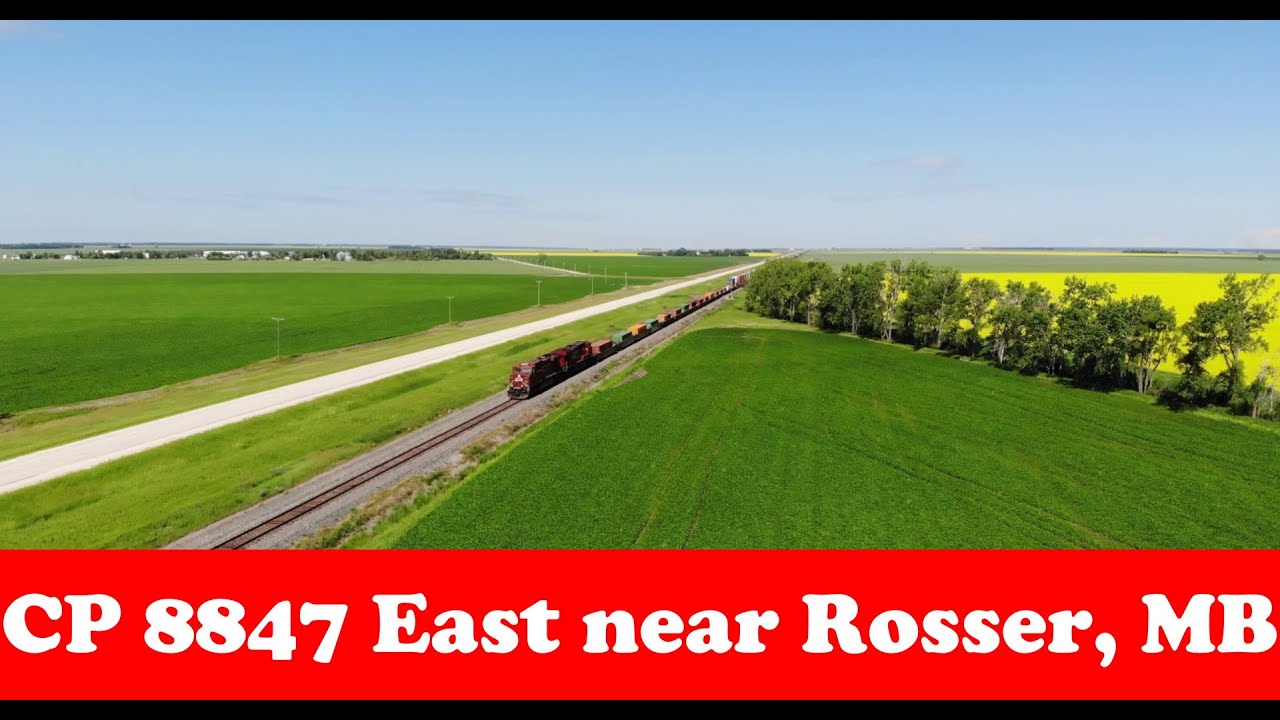 Drone Video - CP 8847 East near Rosser, Manitoba