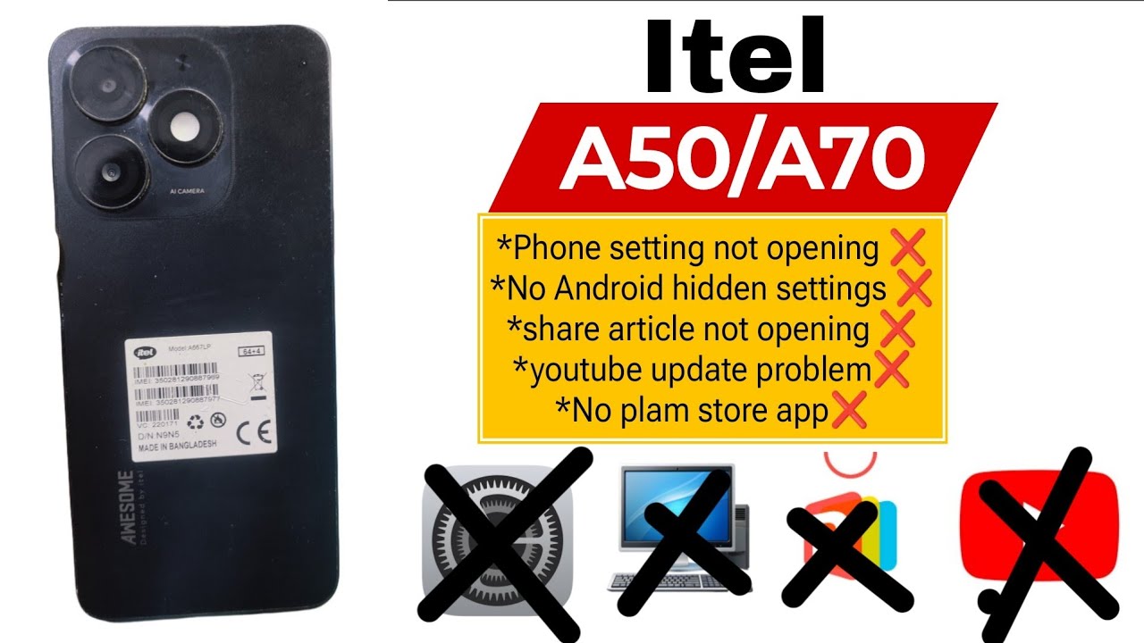 Itel A70 / A50 ✅ GOOGLE/FRP BYPASS 2025 || Itel A70 (A665L) Frp Unlock Without PC - No Share Article