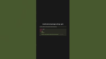 Packages and Importing in Go #shorts #go #softwaredevelopment