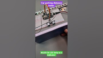 Car park distance meter with ESP8266 and ws2812b LED strip 🚗 #shorts #arduino #how #howto #diy #asmr