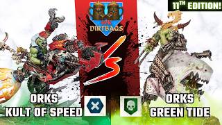 Orks Kult of Speed vs Orks Green Tide! battle report| Competitive | Warhammer 40k #40k