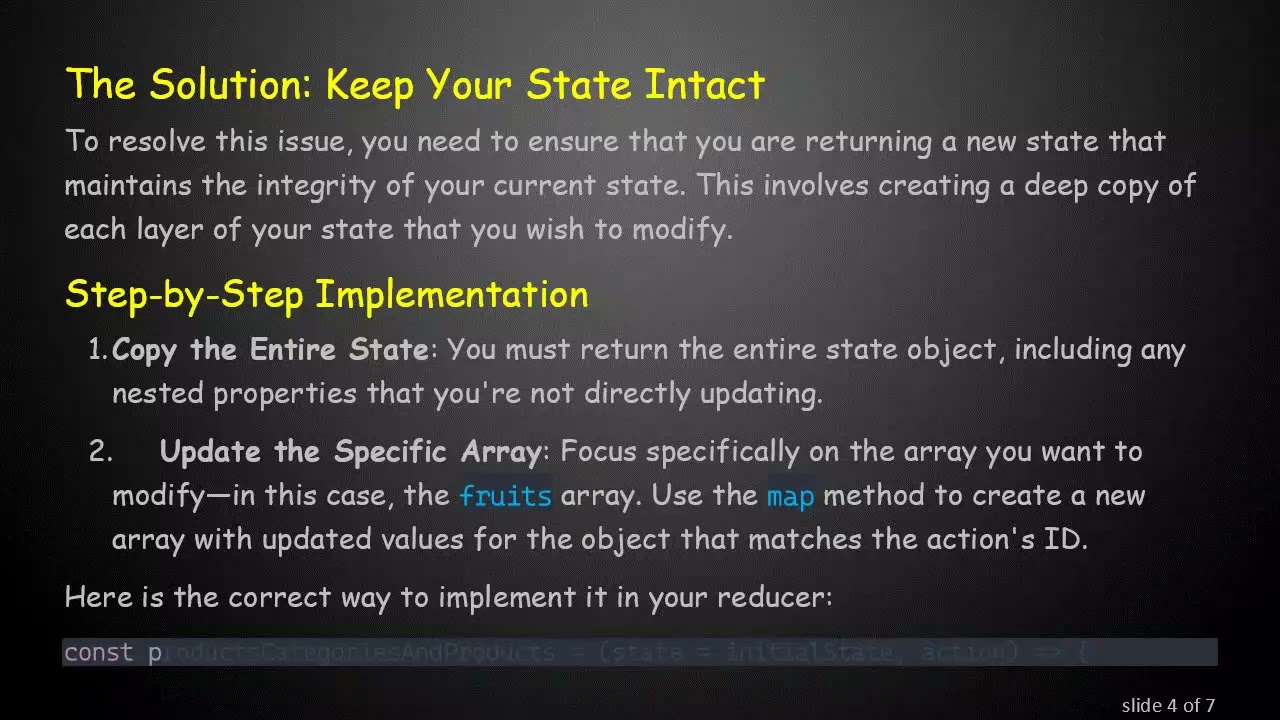 How to Update an Item in an Array of Objects Using React Redux