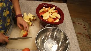 This can't get any easier!  Homemade apple sauce, and preserving it with the steam canner.