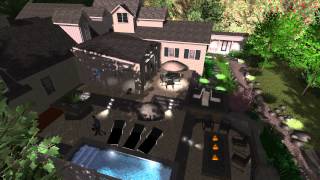 3D Landscape And Pool Design - Virtual Presentation Studio Presents Country Hideaway