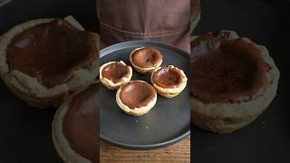 Egg Tart Chocolat (Pastel de nata de chocolate) エッグタルト・ショコラ #asmr #cooking #shorts #recipe