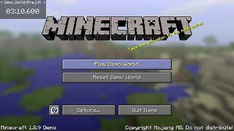 Minecraft Java Demo Release Any% ISSP in 7:43 (1.8)