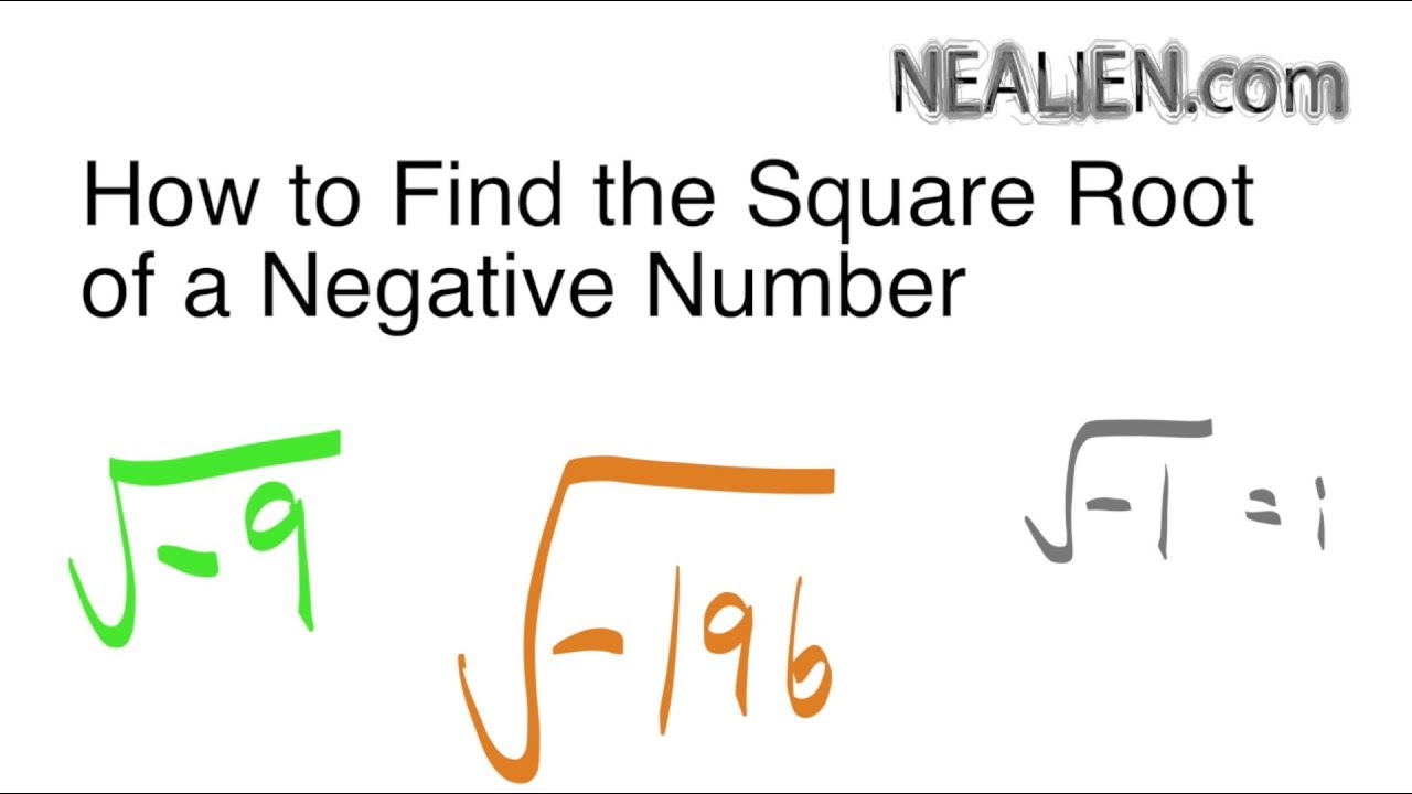 how-to-find-the-square-root-of-a-negative-number-youtube