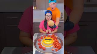 Emoji cake😎 vs fruits ice cream challenge! #funny #shorts by Ethan Funny Family
