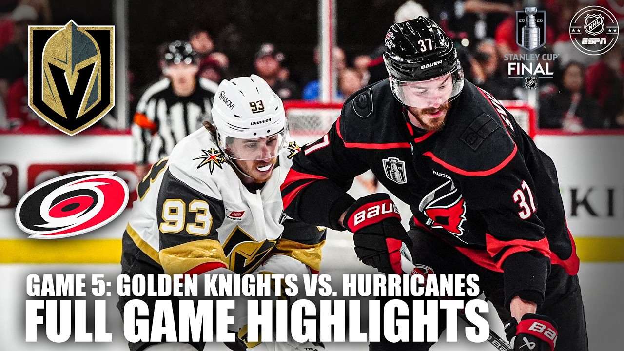 Stanley Cup Final – Game 5: Vegas Golden Knights vs. Carolina Hurricanes Highlights | ESPN NHL