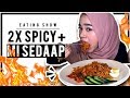 2X SPICY RAMEN + MI SEDAAP SAMBAL | LESS TALKING | EATING SHOW