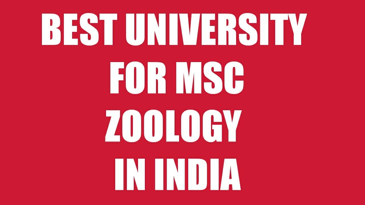 integrated msc phd in zoology in india