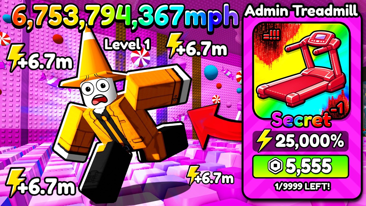 Starting Over as NOOB with ADMIN TREADMILL in Roblox +1 Chocolate ...