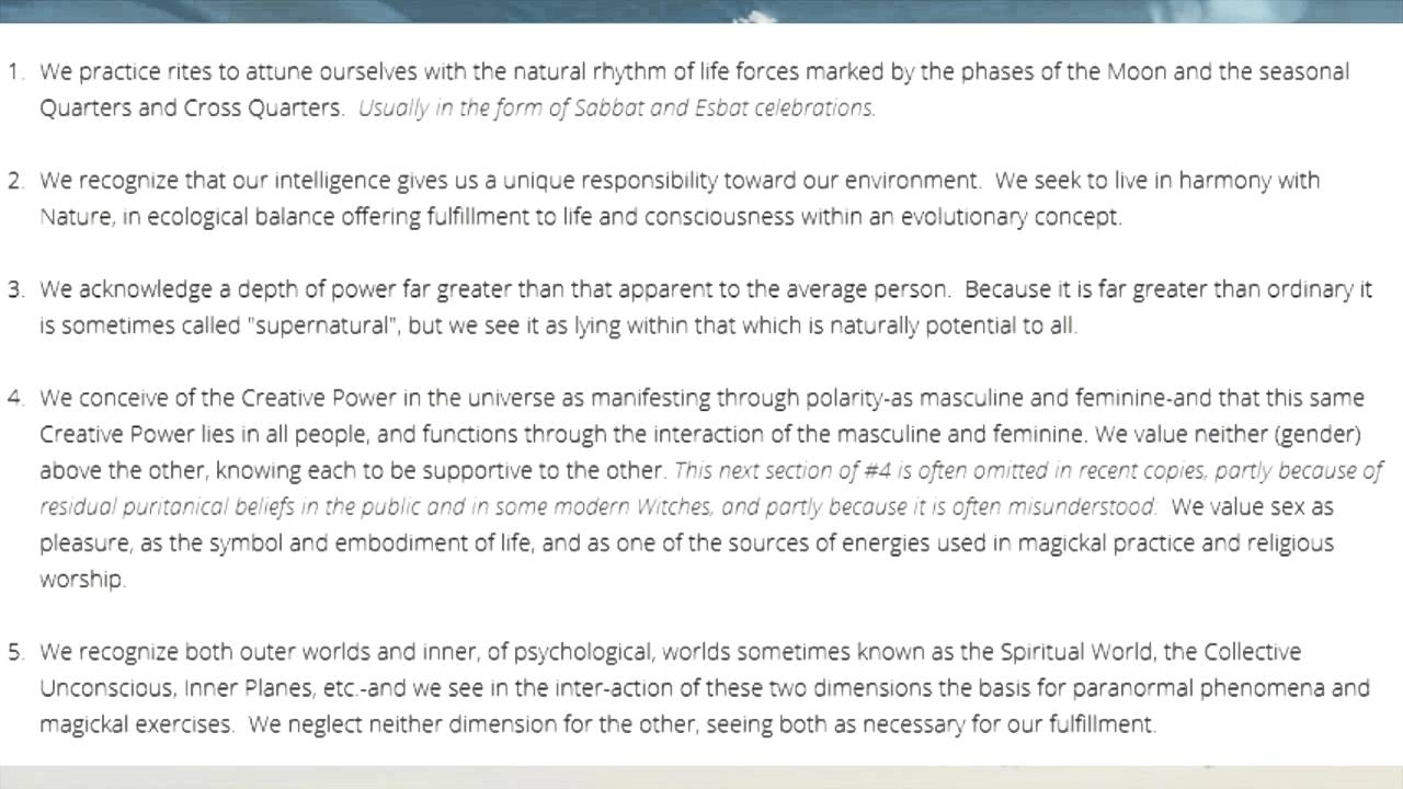 13 principles of belief