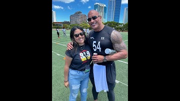 Becky Mits meets Dwayne "The Rock" Johnson!