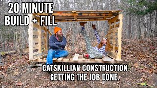 Simple Firewood Storage in Under 20 Minutes | Cabin Winter Prep