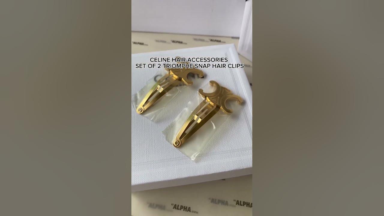 CELINE HAIR ACCESSORIES // SMALL AND LARGE TRIOMPHE CLAW CLIPS 