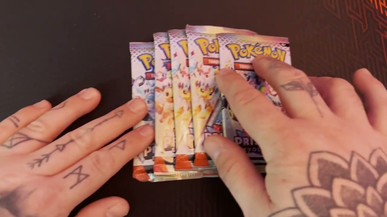 Relaxing Prismatic Evolutions binder pack opening.