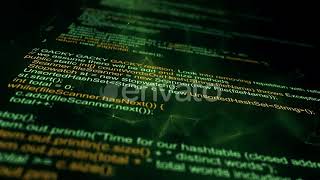 Java Coding Lines In Digital Network Connected Space With Plexus Lines 4k | Motion Graphics - En...