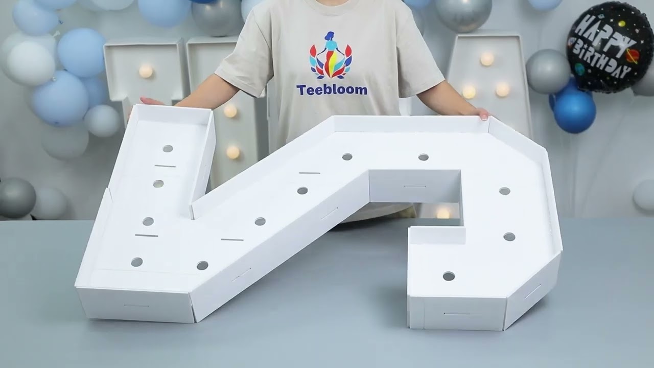 4FT Marquee letter light installation/Tutorial (Number 2) #marqueeletters #partydecorations