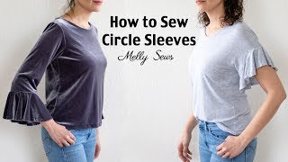 How to Sew a Circle Sleeve - Sleeve Ruffle Tutorial