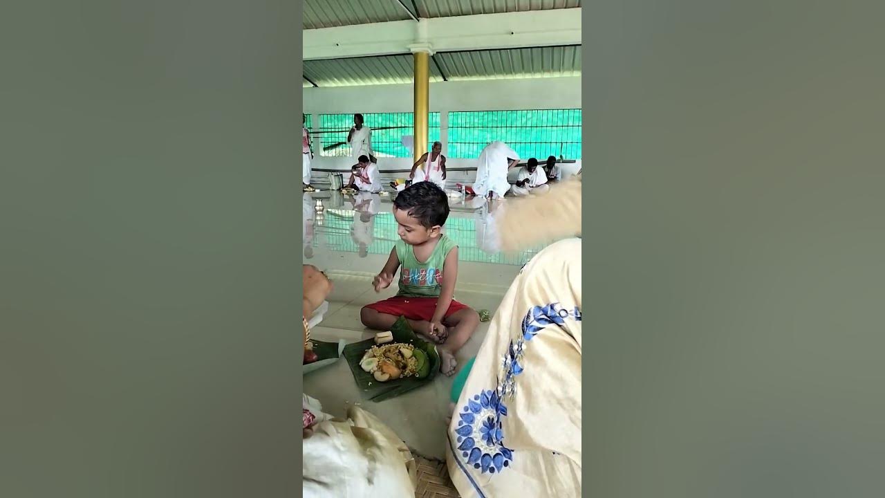 first day of Bhado mah Namghor eating prasad Assamese sacred month