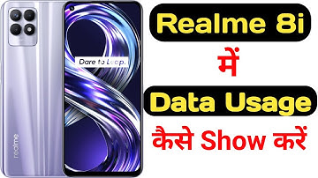 How to show data usage in realme 8i || Realme 8i me data usage kaise show kare ||