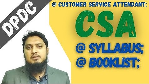 DPDC Customer Service Attendant (CSA) Syllabus & Booklist | ডিপিডিসি ||