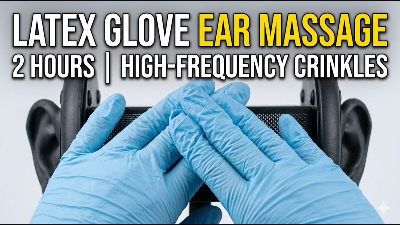 Latex Glove Ear Massage | 2 Hours of High-Frequency Crinkles & Ear Rubbing
