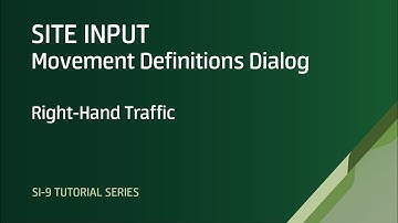 SITE INPUT: Movement Definitions Dialog (Right-hand traffic) / SIDRA INTERSECTION 9
