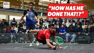 "How has he done that!?" Incredible quarter-final match at the WSF World Junior Squash Championships