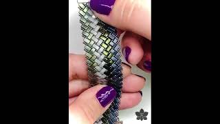 HALF TILA DIY Handmade Beaded Bracelet, Seed Bead, Easy Jewelry Making Pattern, Miyuki, Herringbone