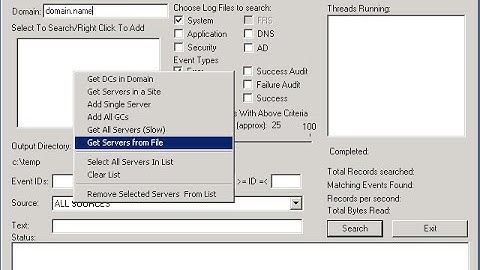 Eventlog troubleshooting tool - EventcombMT