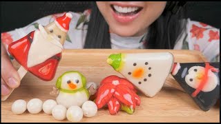 LUK CHUP THAI DESSERT CHRISTMAS CHARACTER (ASMR EATING SOUNDS) NO TALKING | SAS-ASMR