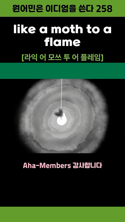 like a moth to a flame #영어이디엄 #shorts