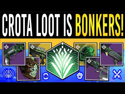 Destiny 2: ALL NEW CROTAS END LOOT! Exotic QUEST, Insane Weapon Rolls, New Perks, Armor (Season 22)