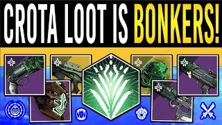 Destiny 2: ALL NEW CROTAS END LOOT Exotic QUEST, Insane Weapon Rolls, New Perks, Armor (Season 22)