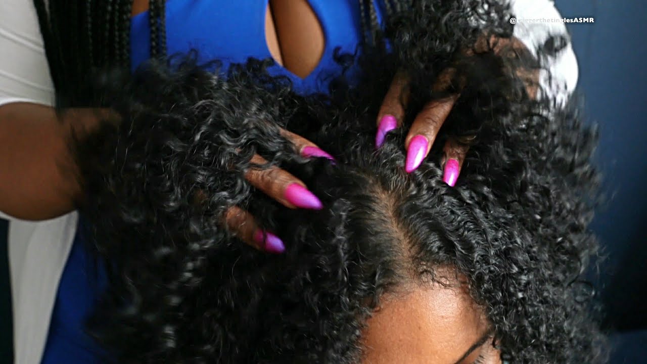 ASMR VIGOROUS Head Massage Scalp Scratch Hair Play to Help You