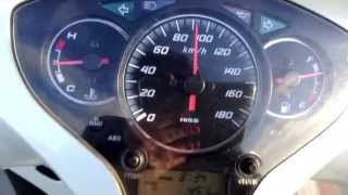 Honda SH300 acceleration 16 gram rollers 0-100 km/h HD - YouTube