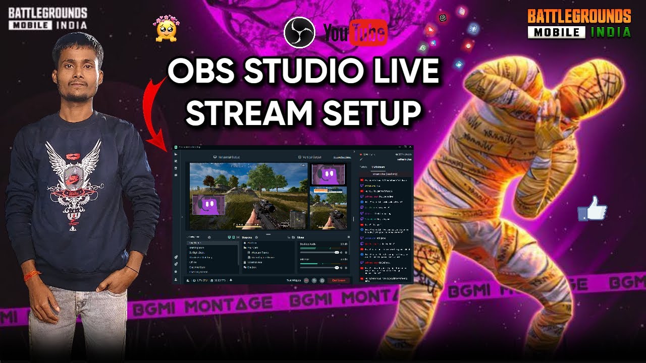 How to Live Stream BGMI on YouTube with OBS | OBS Full Setup & Settings ...