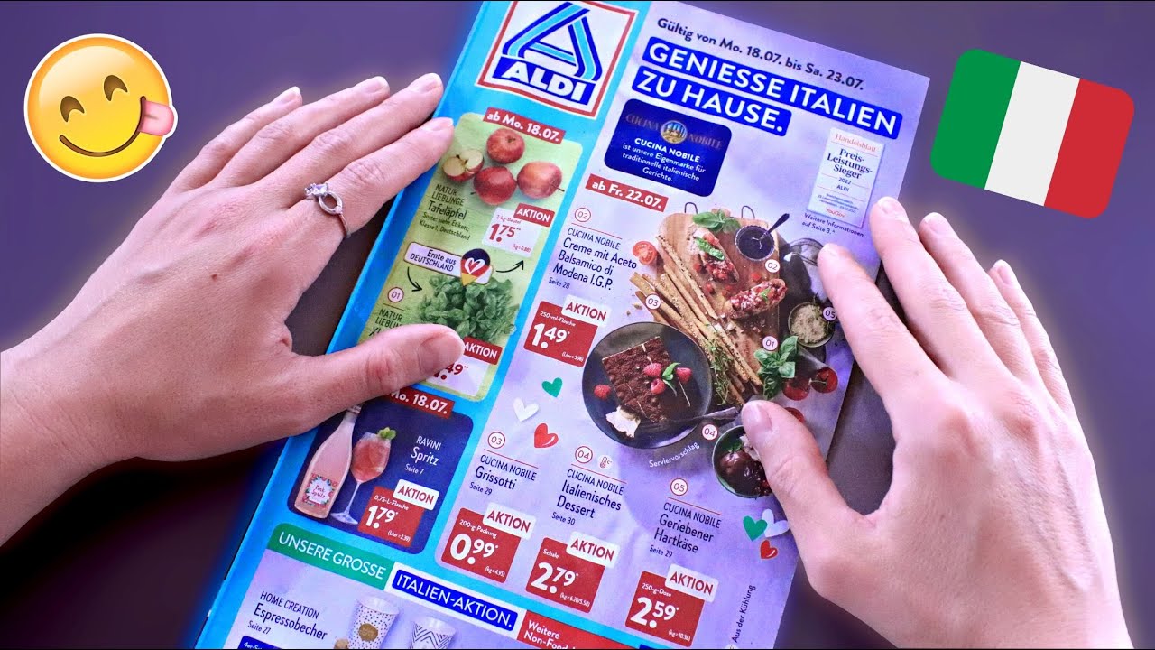 ASMR ALDI PROSPEKT JULI 2022 (TRACING, PAPER SOUNDS, PAGE TURNING) | GEFLÜSTERT/ WHISPERED