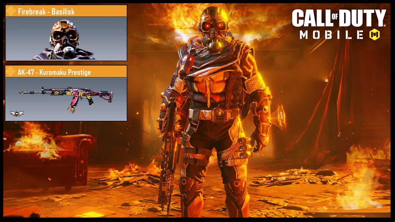 LEGENDARY FIREBREAK BASILISK GAMEPLAY COD MOBILE LEGENDARY AK-47 KUROMAKU PRESTIGE