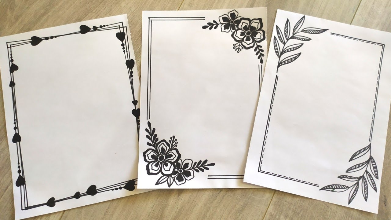 3 Easy Black Border Designs