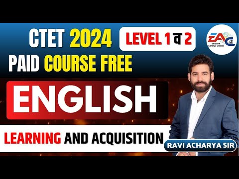 CTET July 2024 | CTET ENGLISH Pedagogy Class #03 ENGLISH For CTET 2024 ...