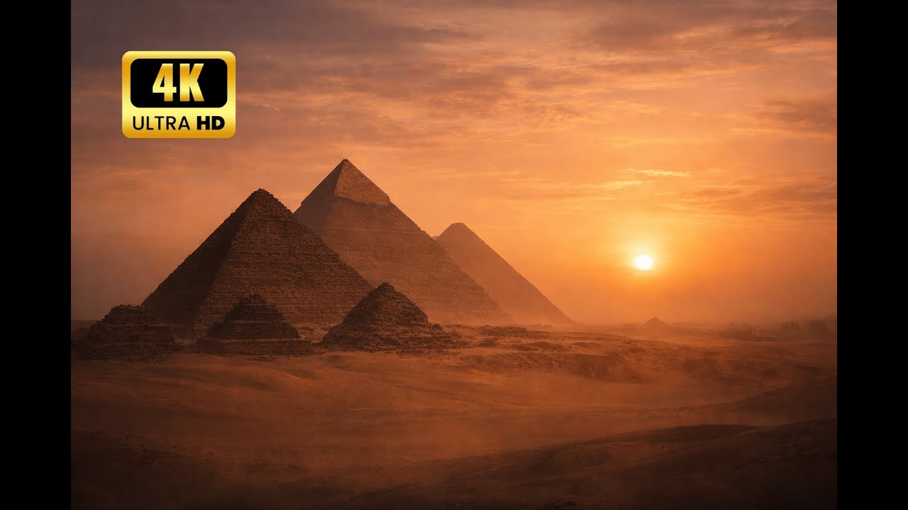 Timeless Frames | Ancient Egyptian Pyramids at Sunset | Meditative Mystical Ambience | 2 Hours