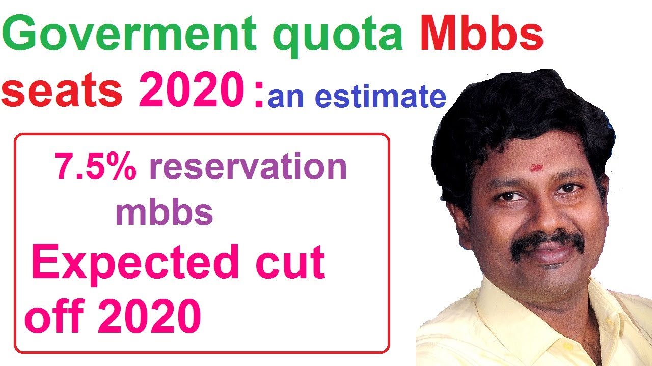 Total Mbbs seats for 2020 an estimate // Expected cutoff for 7.5 goverment school students