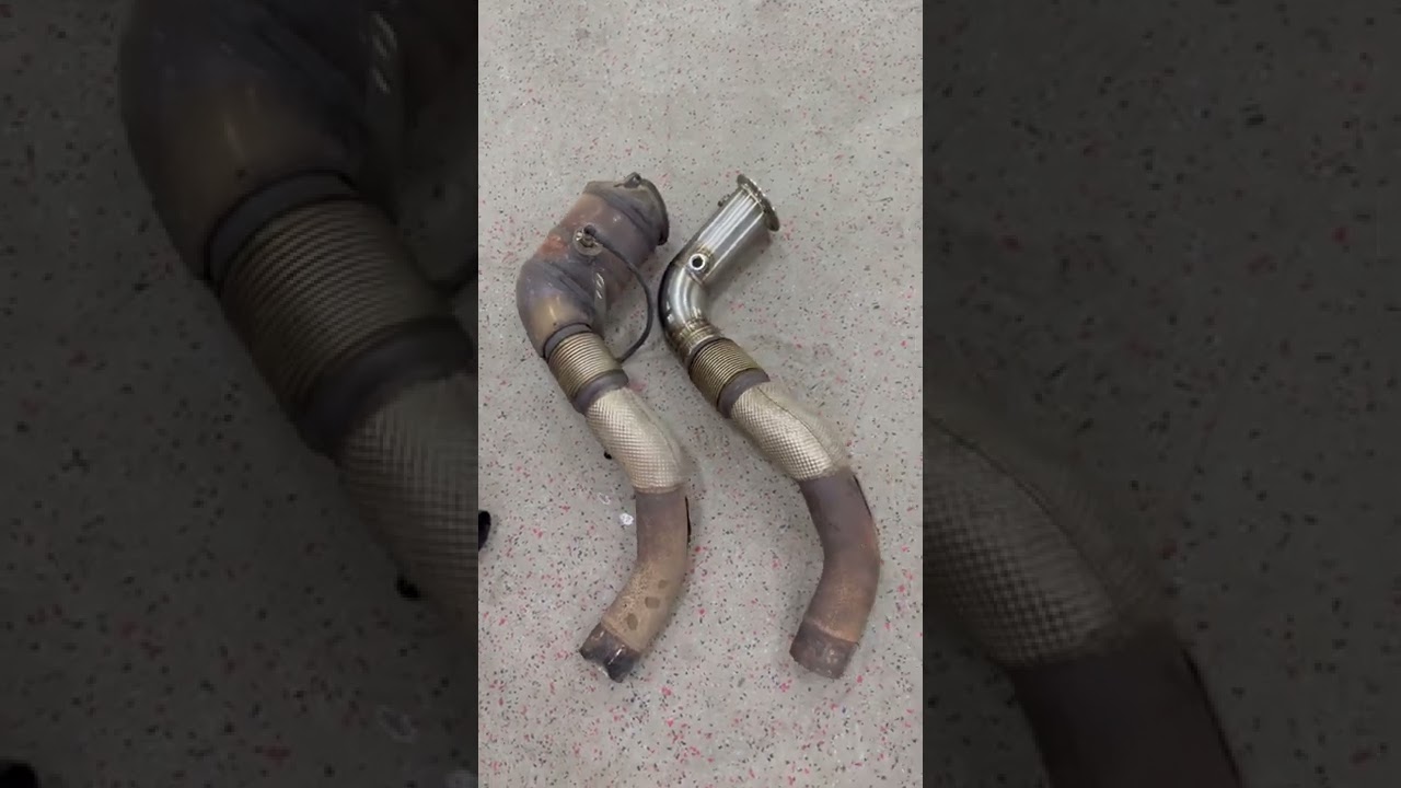 Установка downpipe на BMW X6 и прошивка евро2